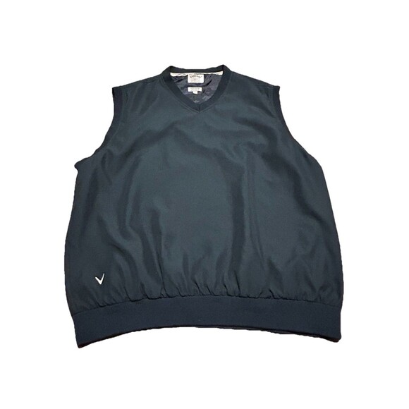 Callaway Golf Sport Vest Men’s L Navy Blue Brushed Microfiber Pullover - Picture 1 of 4
